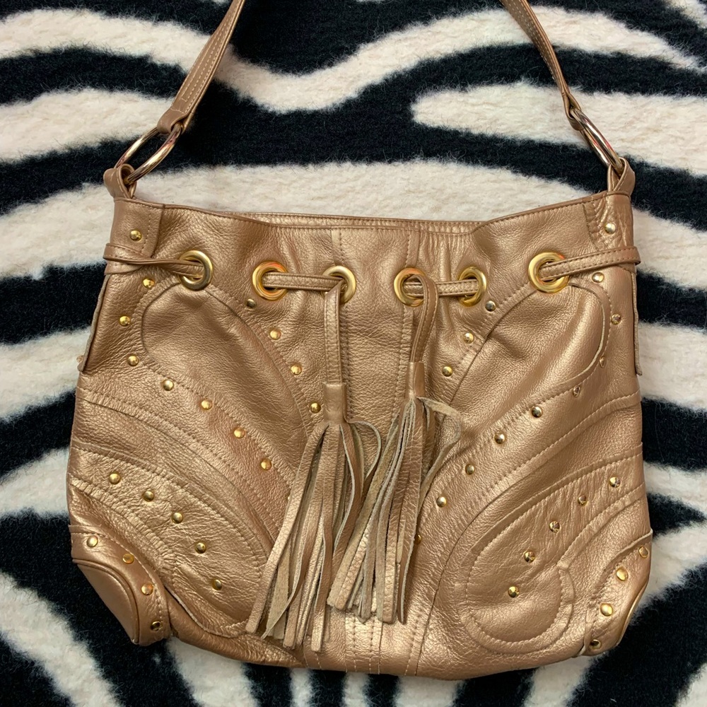 Bulga leather rose gold purse